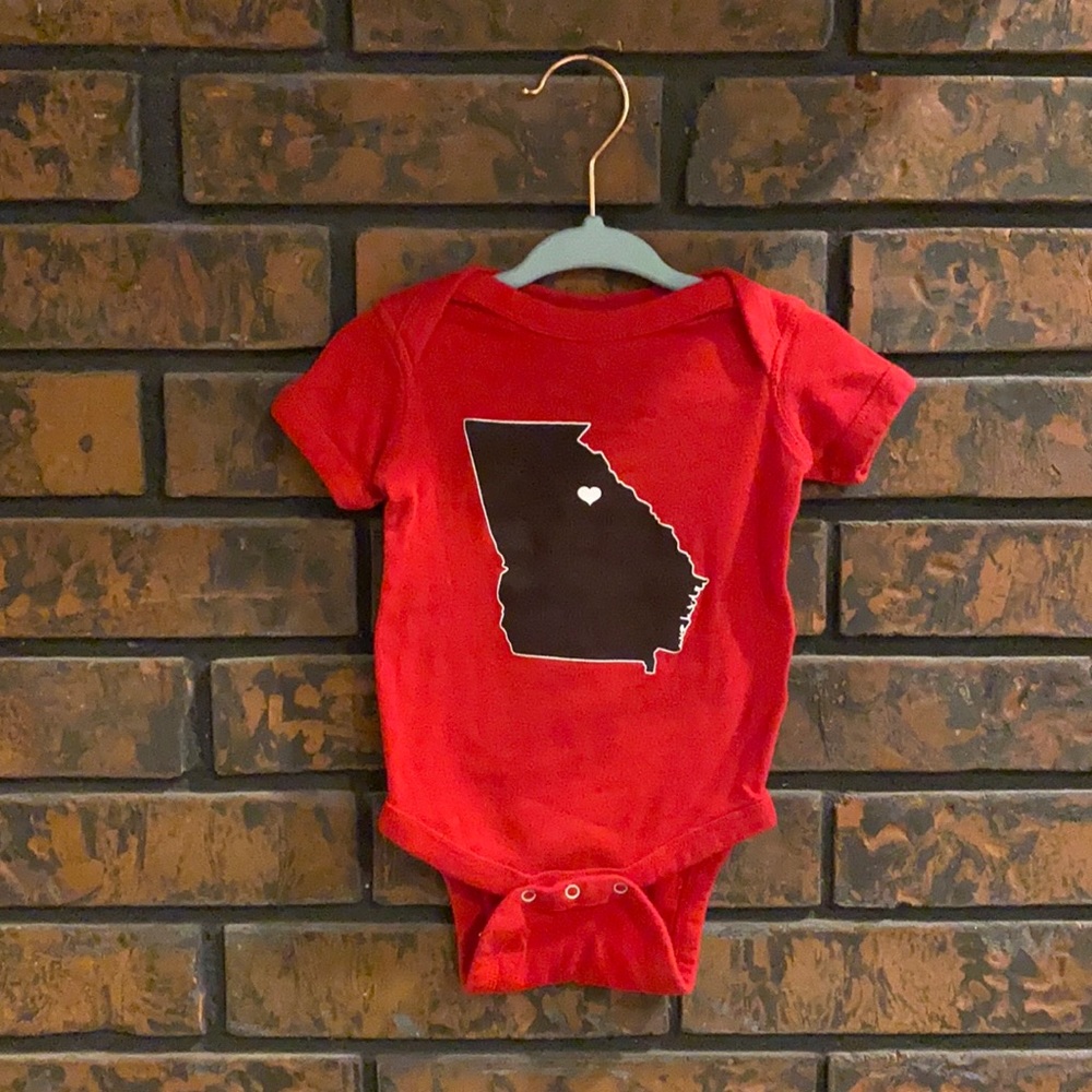 Custom UGA Onesie.